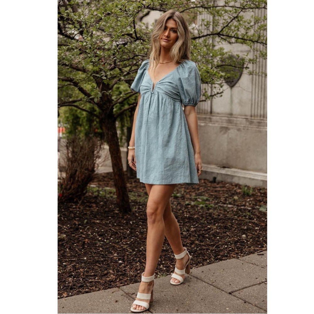 NWT Bohme Tori Romper Dress in Blue